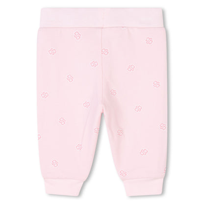 Conjunto Rosa Pálido Cárdigan Hooded Joggers