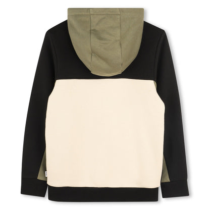 Cárdigan Hooded Vainilla Bloques