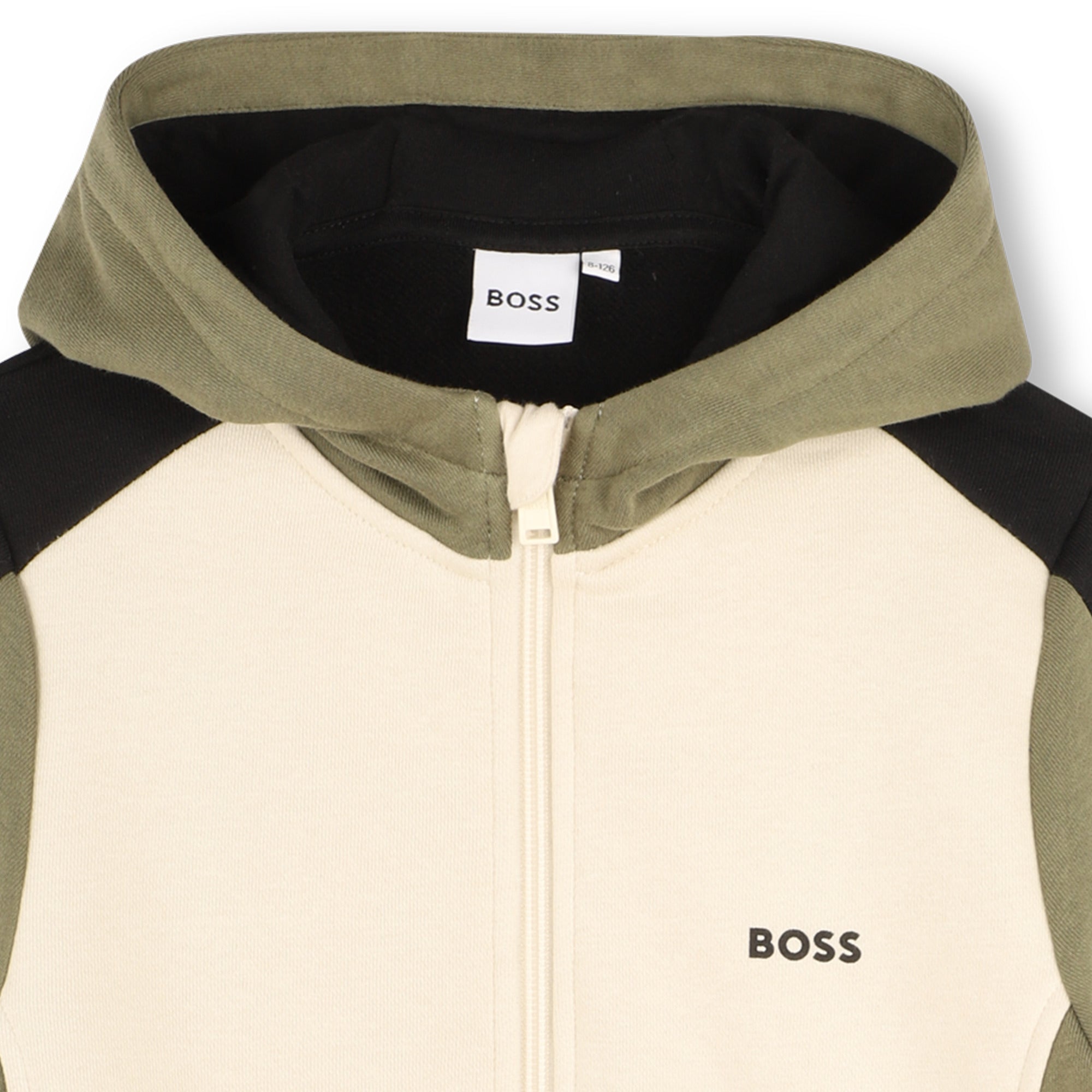 Cárdigan Hooded Vainilla Bloques