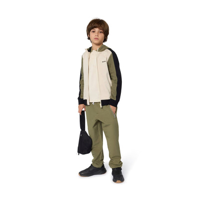 Cárdigan Hooded Vainilla Bloques