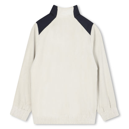 Cardigan Deportivo Recortes Vainilla