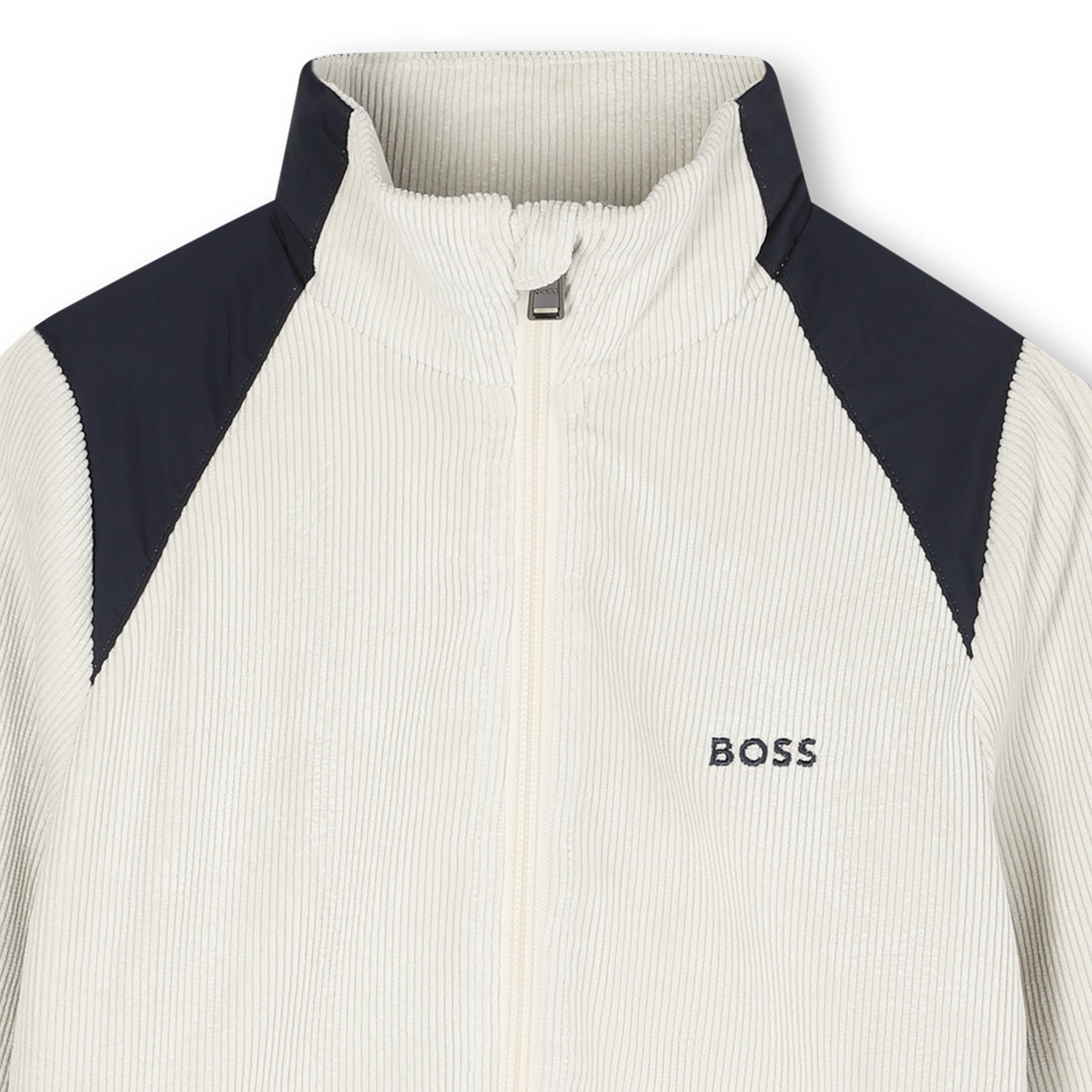 Cardigan Deportivo Recortes Vainilla