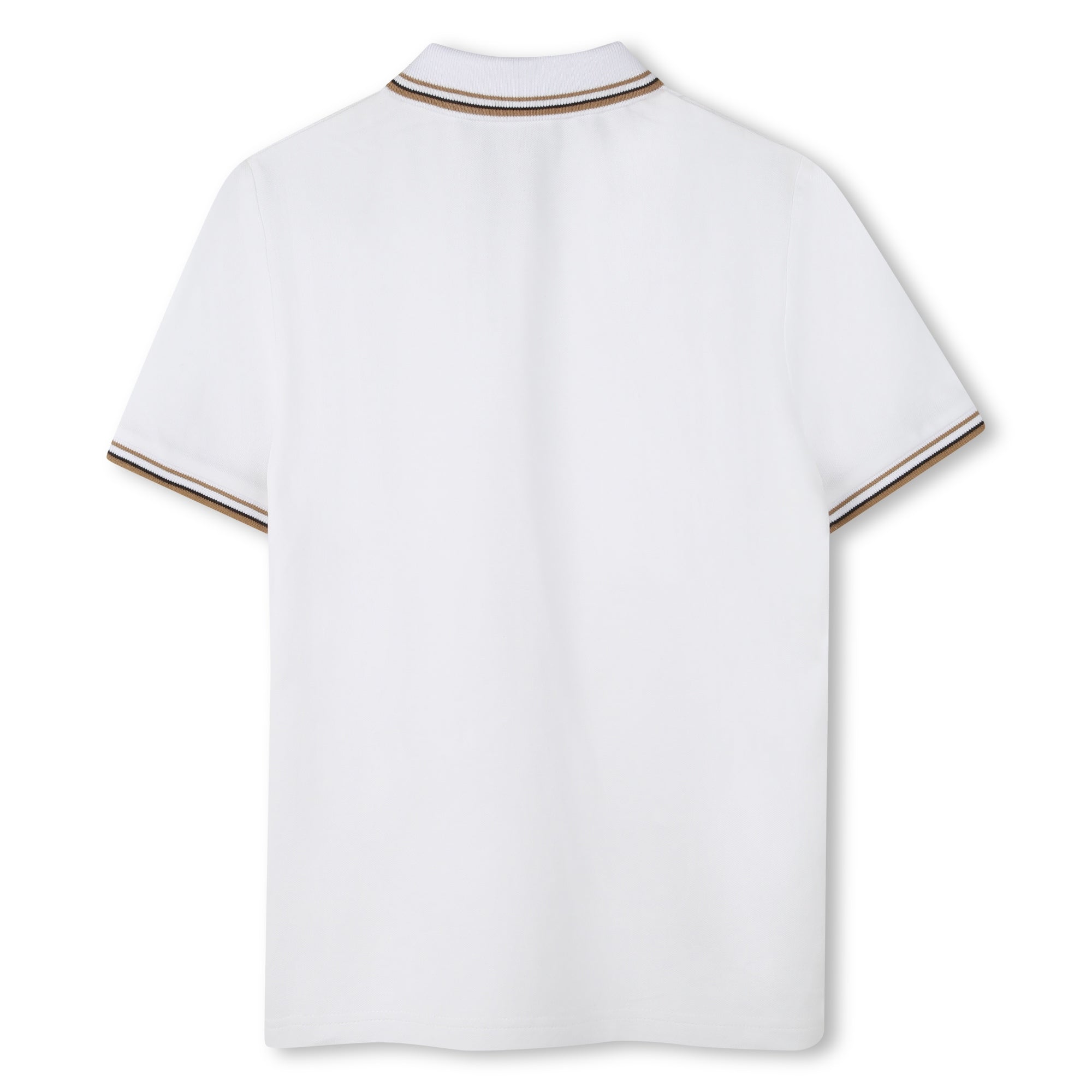 Polo Blanca Clásica Rayas Icónicas