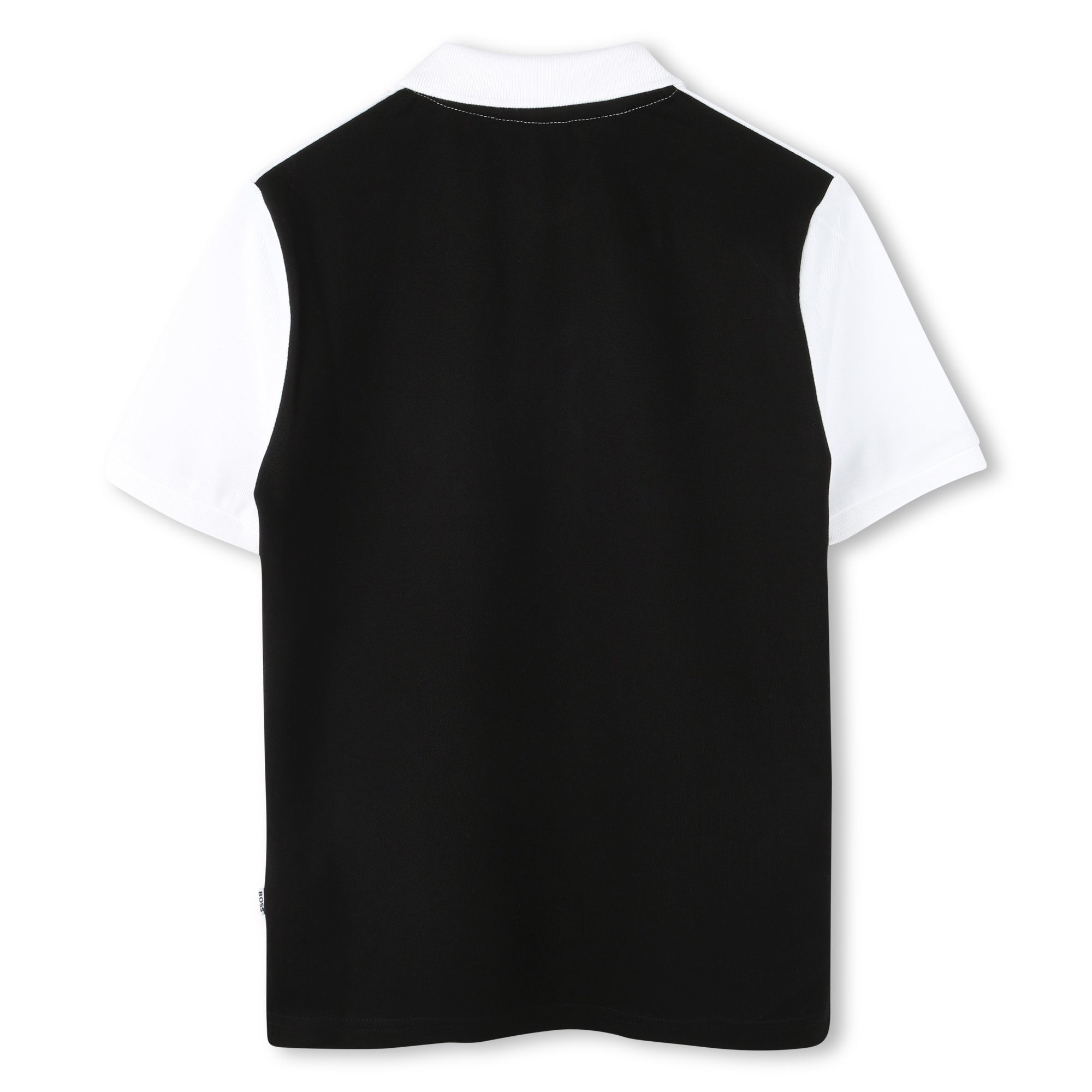 Polo Bicolor Negro Regular Fit