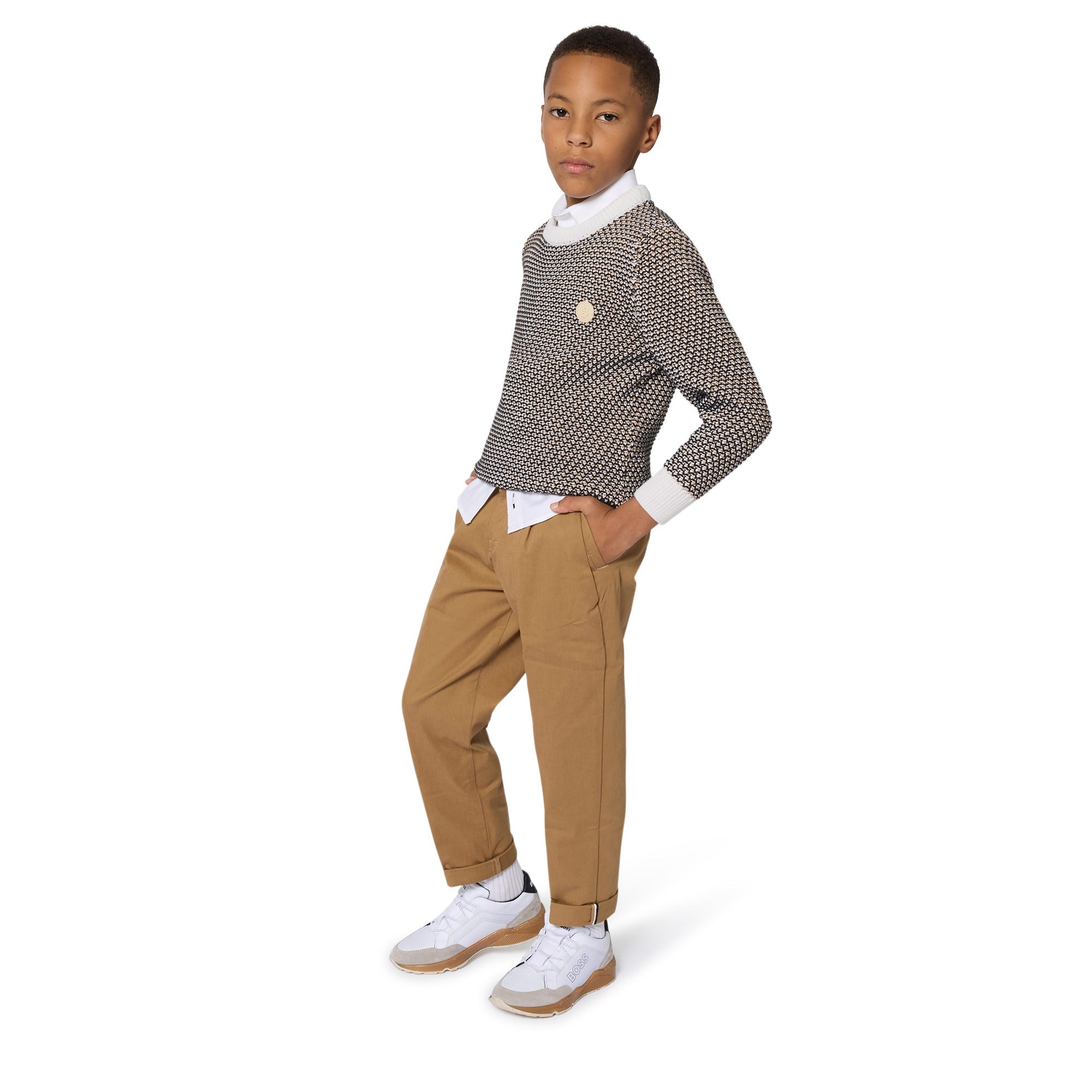 Sweater Tricolor Icónico Doble B