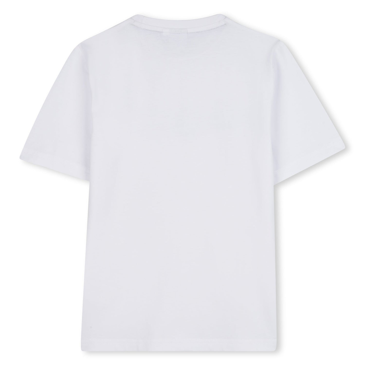 Camiseta Blanca Logo Relieve Abstracto