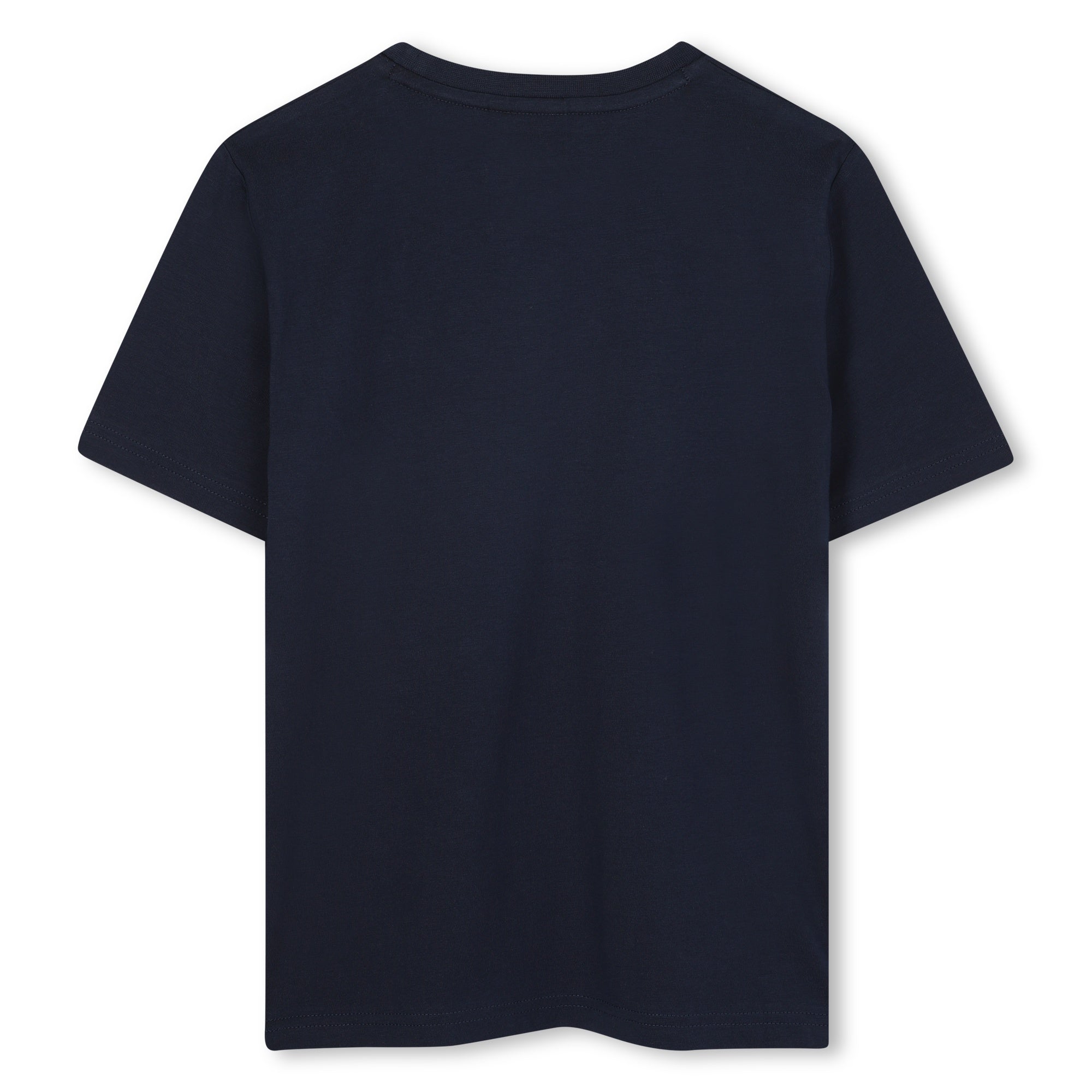 Camiseta Azul Logo Relieve Abstracto