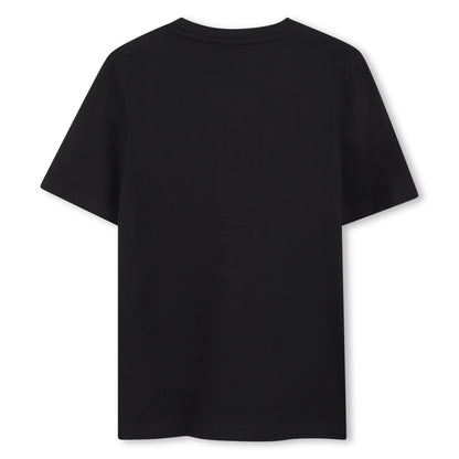 Camiseta Negra Estampado Fantasía