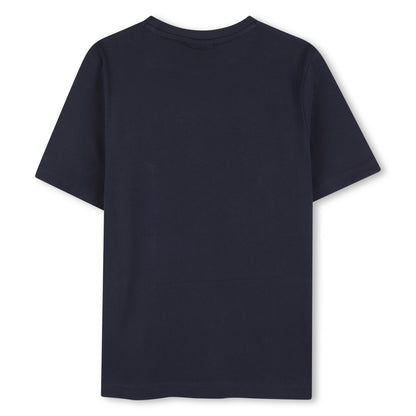 Camiseta Ilustración Azul Algodón