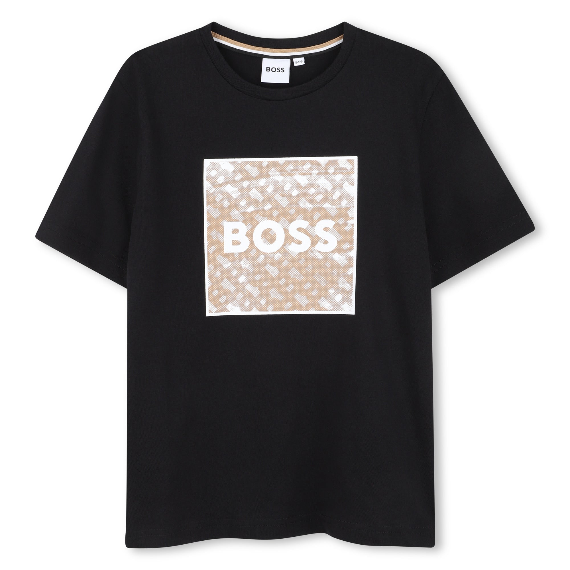 Camiseta Negra Estampado Fantasía