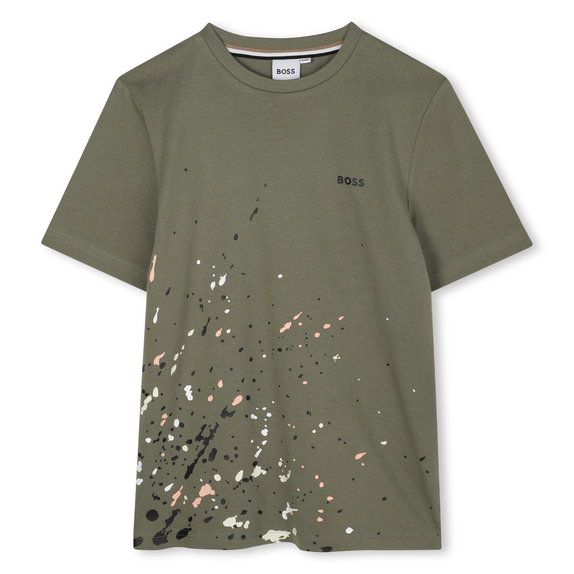 Camiseta Oliva Estampado Moderno