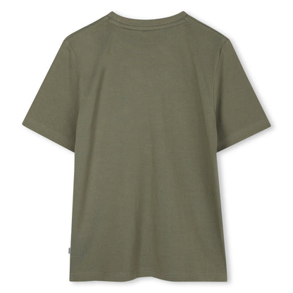 Camiseta Oliva Estampado Moderno