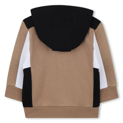 Cárdigan Hooded Camel Bloques