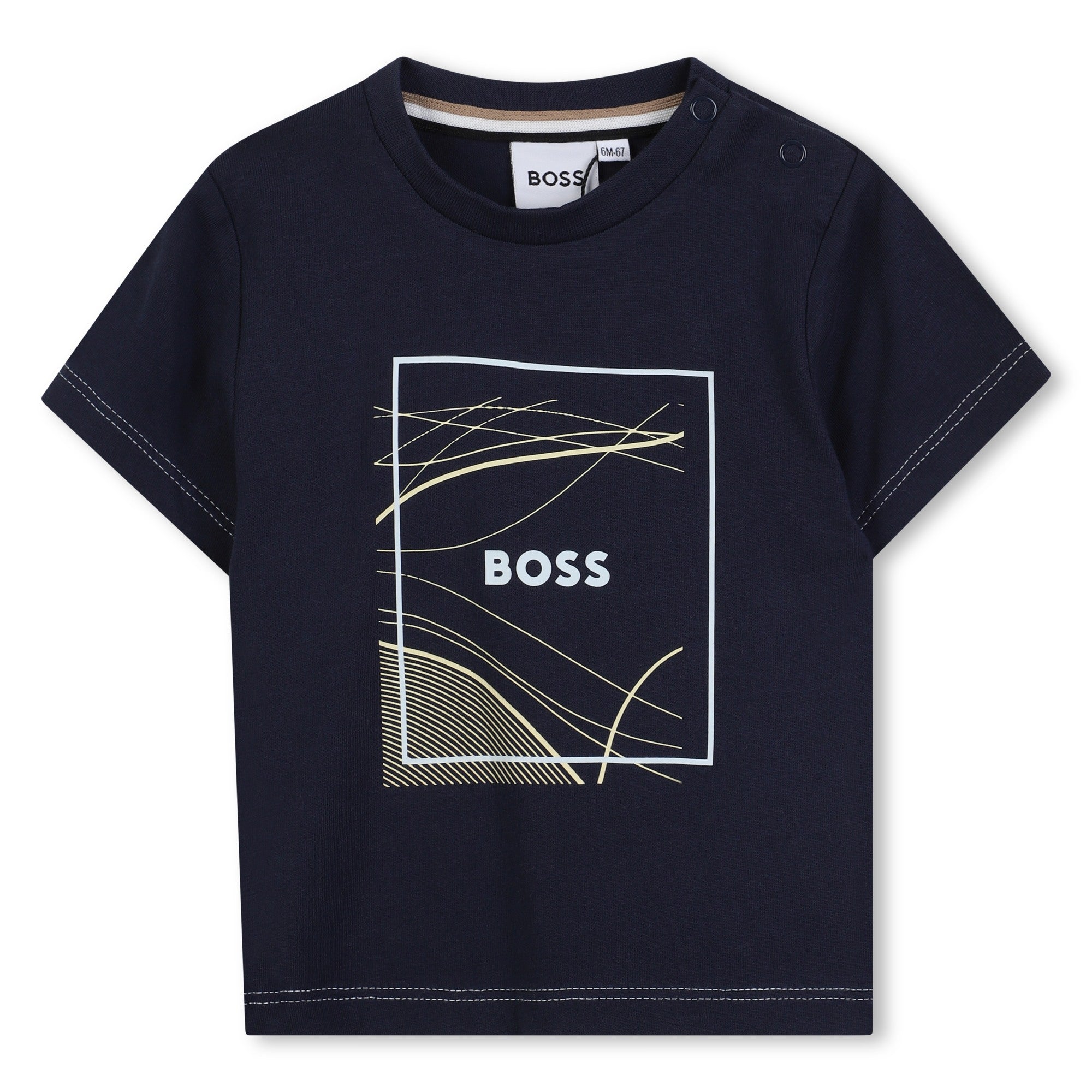 Camiseta Ilustración Azul Algodón