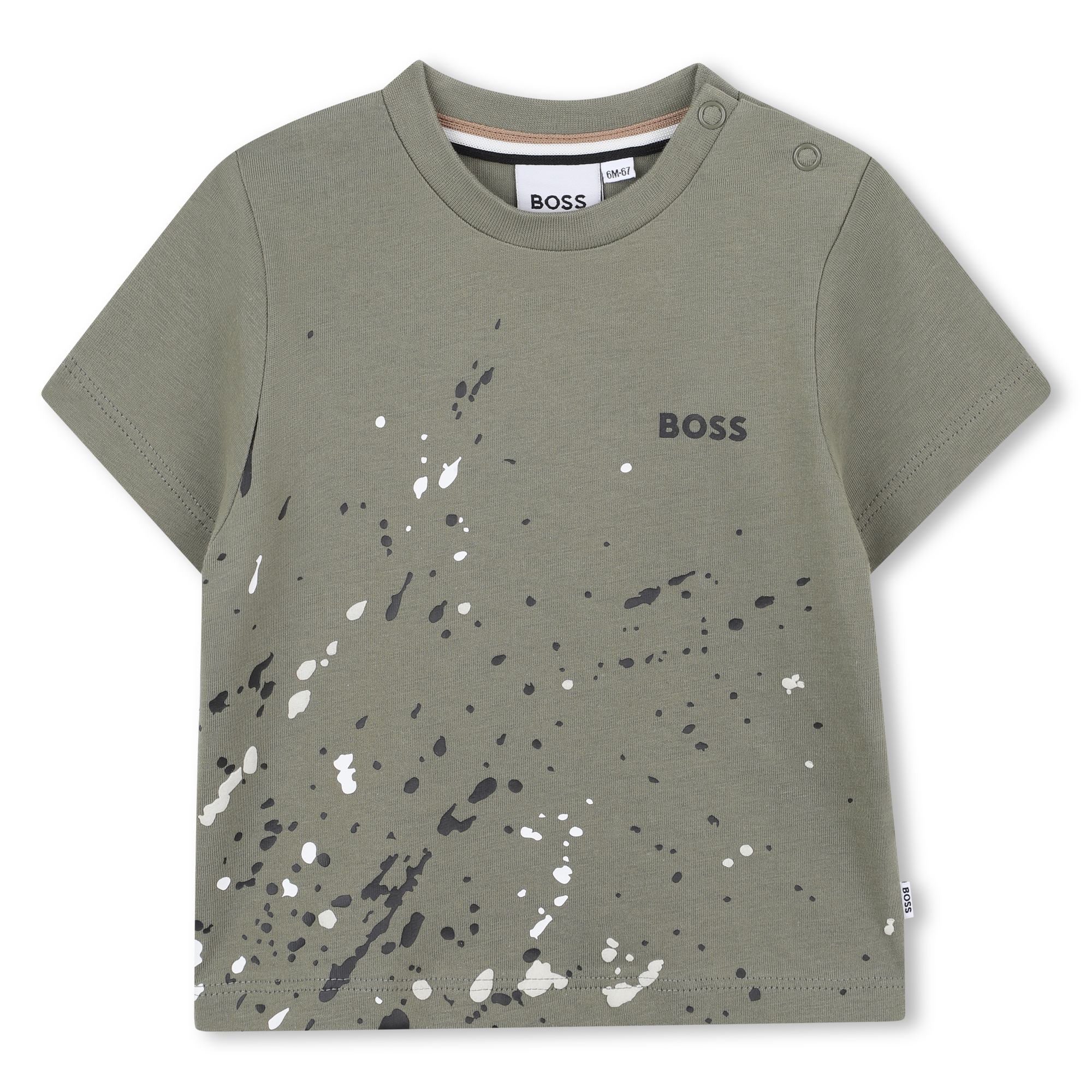 Camiseta Oliva Estampado Moderno