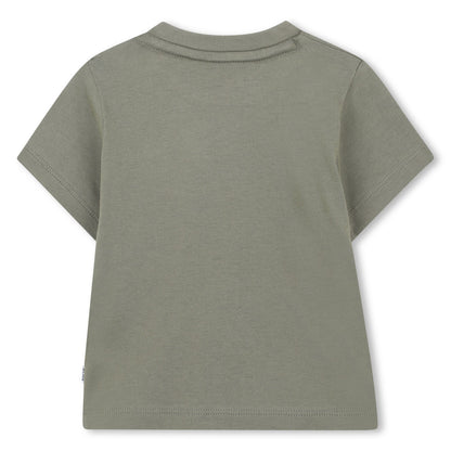 Camiseta Oliva Estampado Moderno