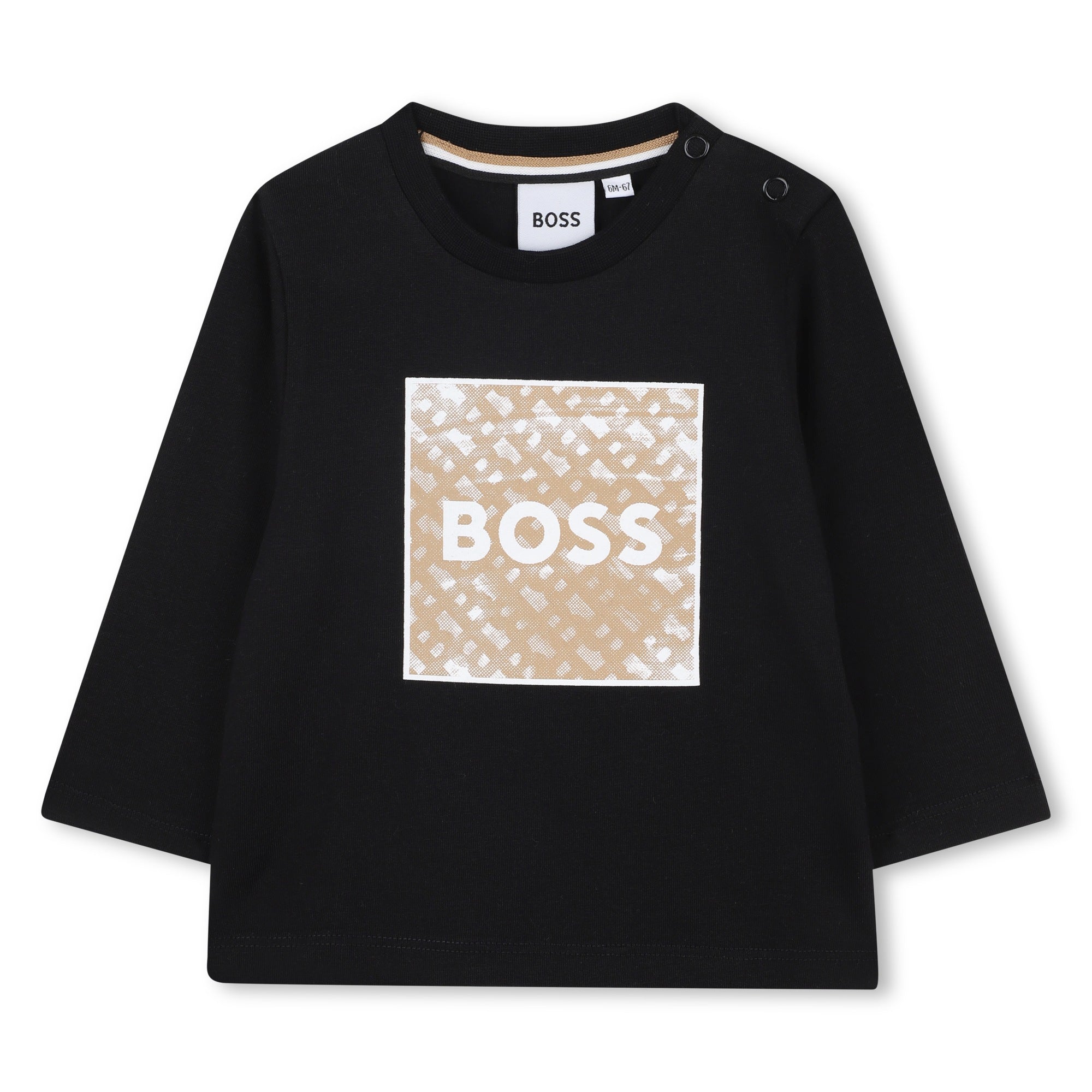 Camiseta Negra Estampado Fantasía