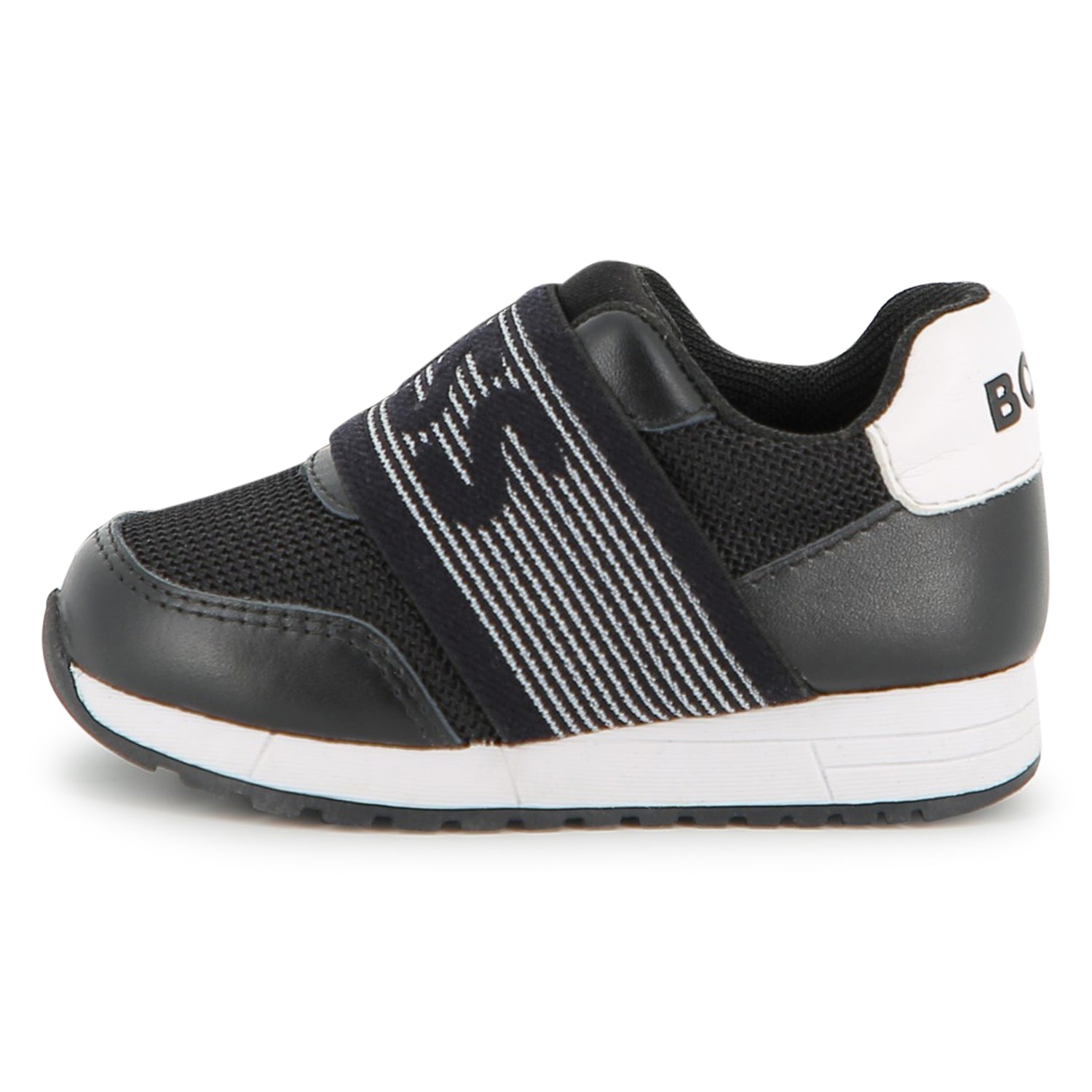 Sneakers Textil | Cuero Elástico Negros