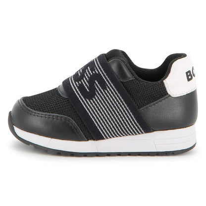 Sneakers Textil | Cuero Elástico Negros