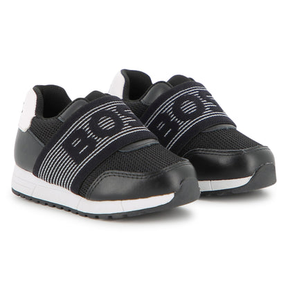 Sneakers Textil | Cuero Elástico Negros