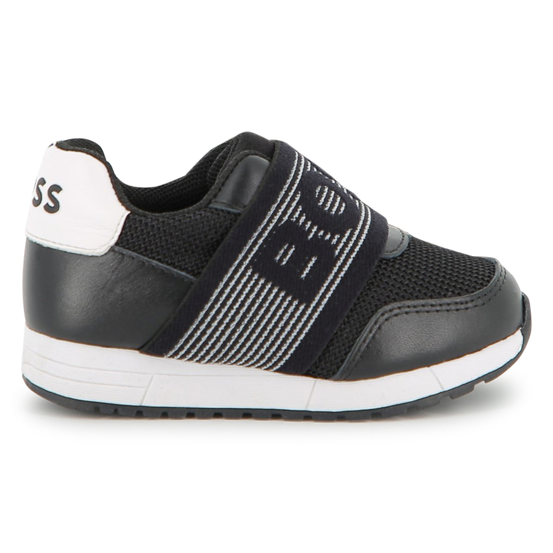 Sneakers Textil | Cuero Elástico Negros