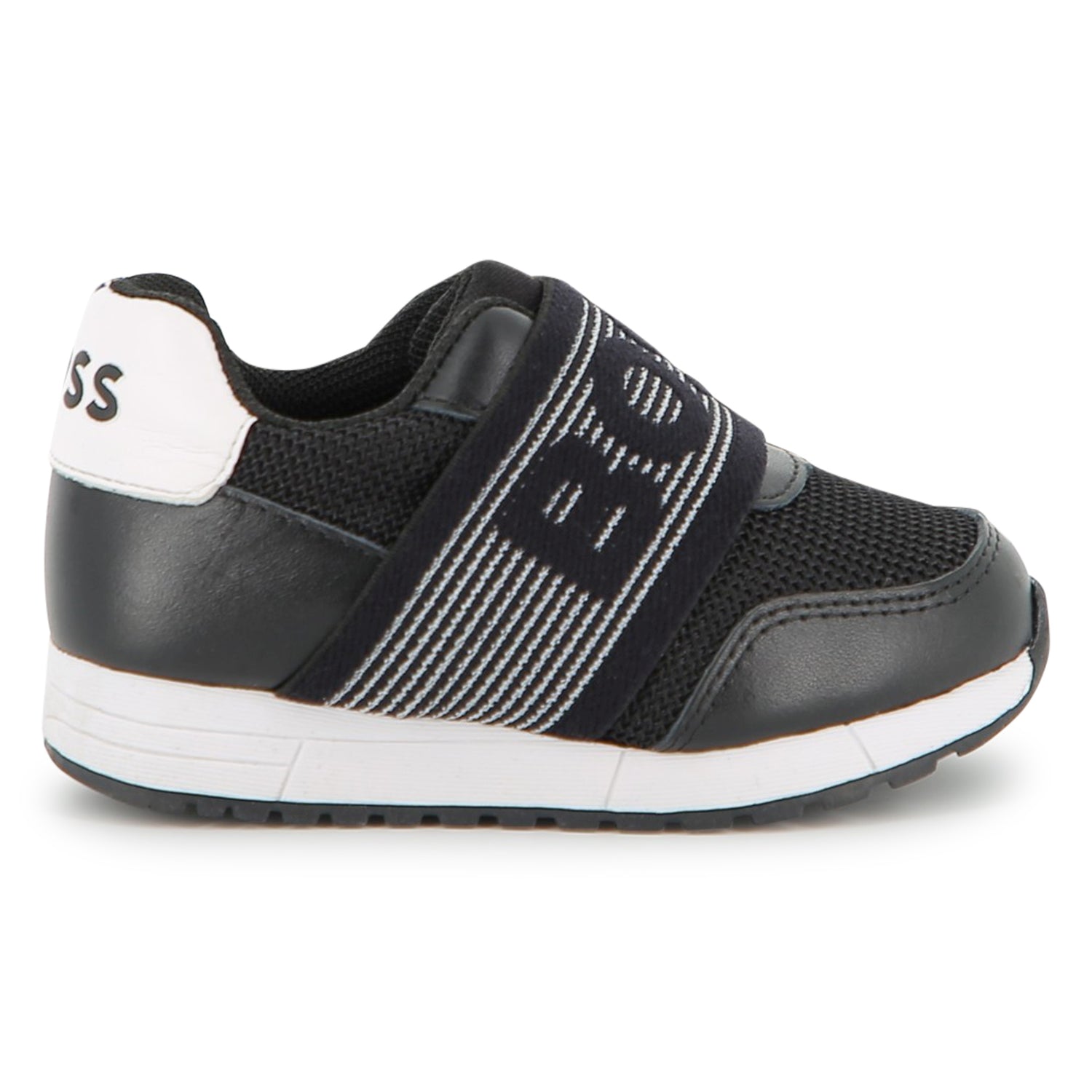 Sneakers Textil | Cuero Elástico Negros