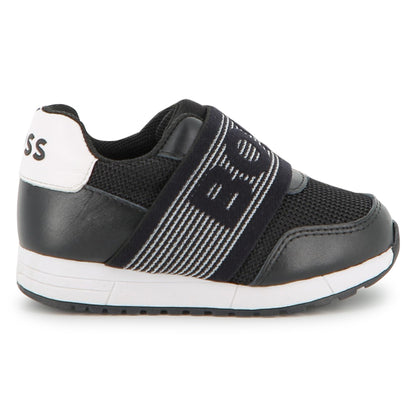 Sneakers Textil | Cuero Elástico Negros