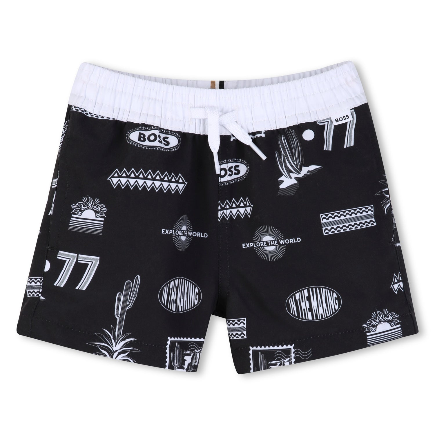 Bermuda Surfer Estampados Deportivos Negra