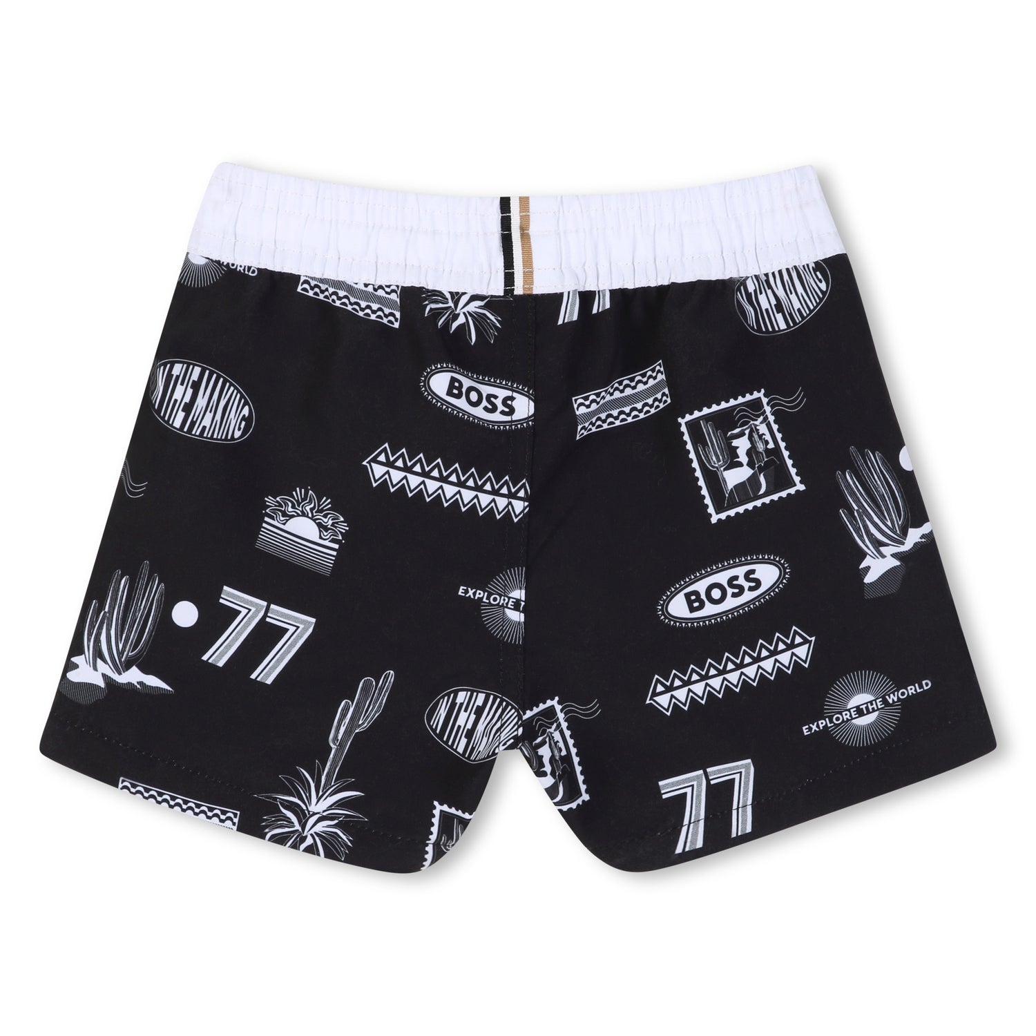 Bermuda Surfer Estampados Deportivos Negra