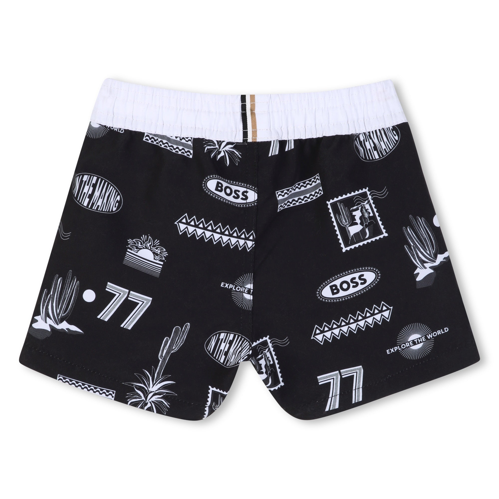 Bermuda Surfer Estampados Deportivos Negra