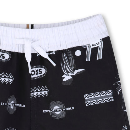 Bermuda Surfer Estampados Deportivos Negra