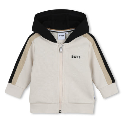 Set Cardigan Hooded &amp; Joggers Vainilla