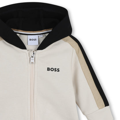 Set Cardigan Hooded &amp; Joggers Vainilla