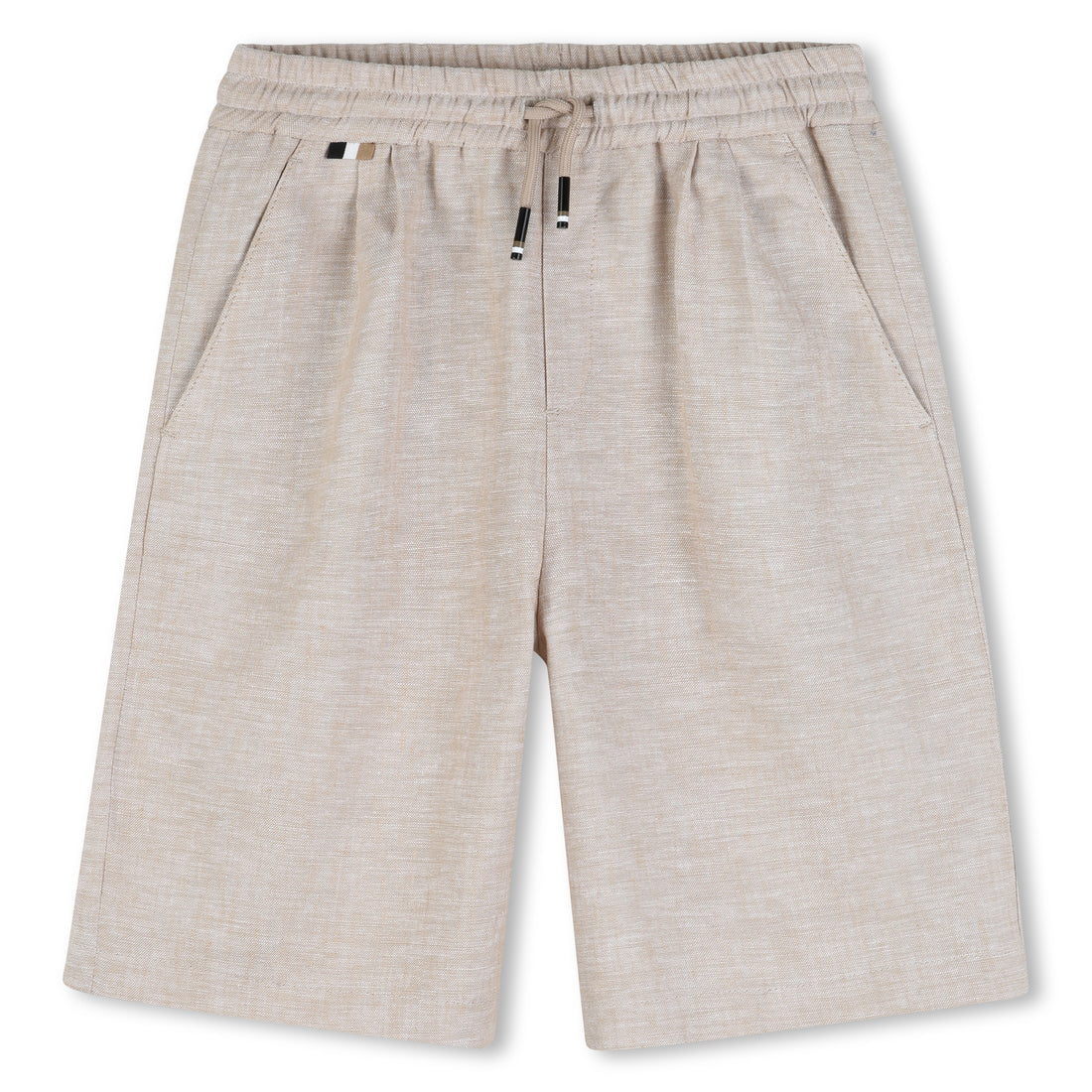 Short Lino Cintura Elástica Ivory