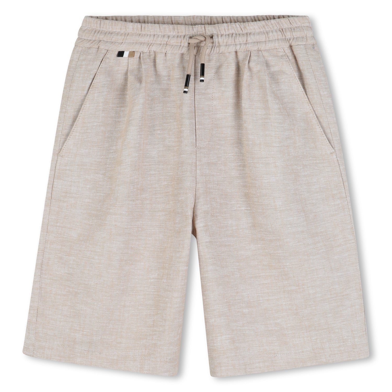 Short Lino Cintura Elástica Ivory