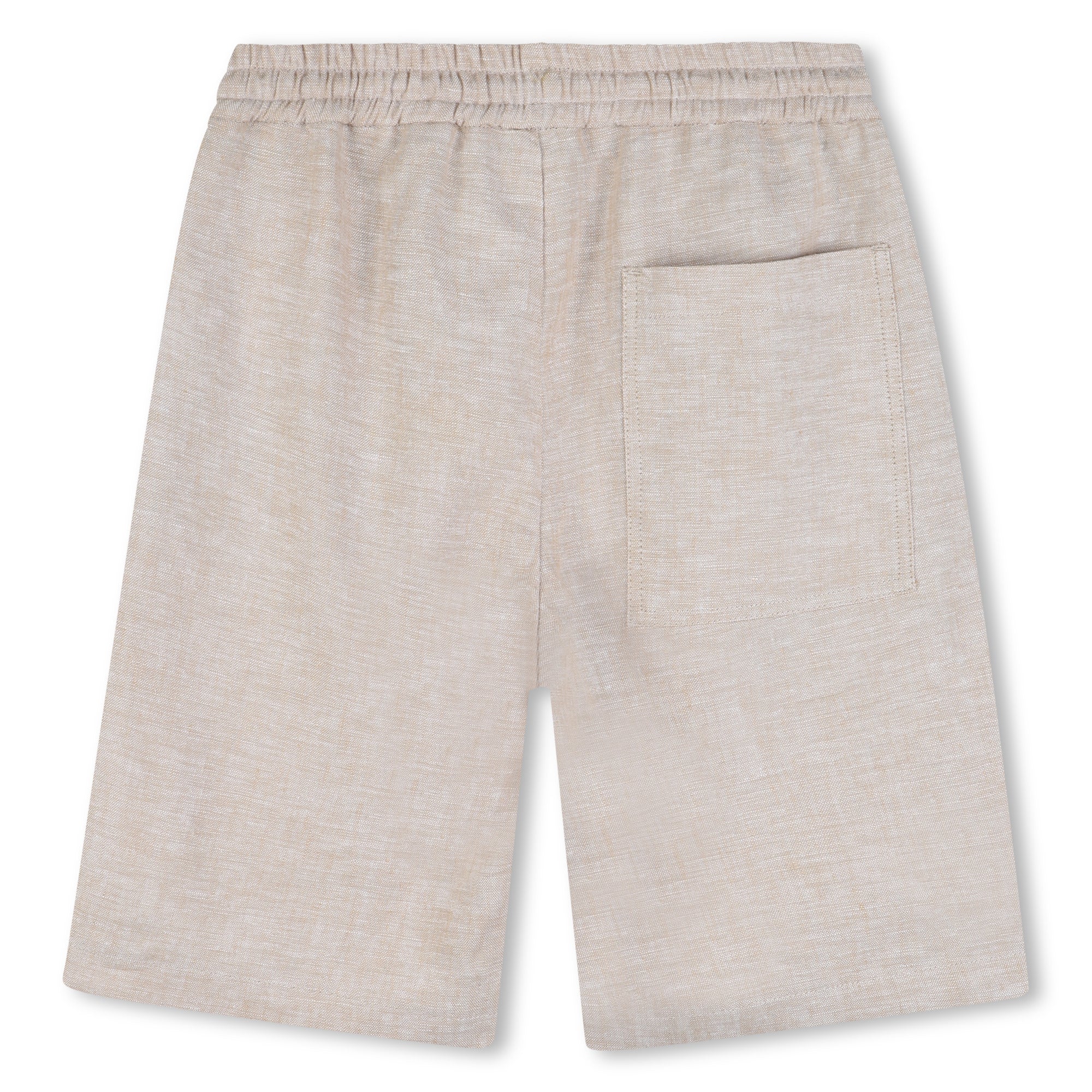 Short Lino Cintura Elástica Ivory