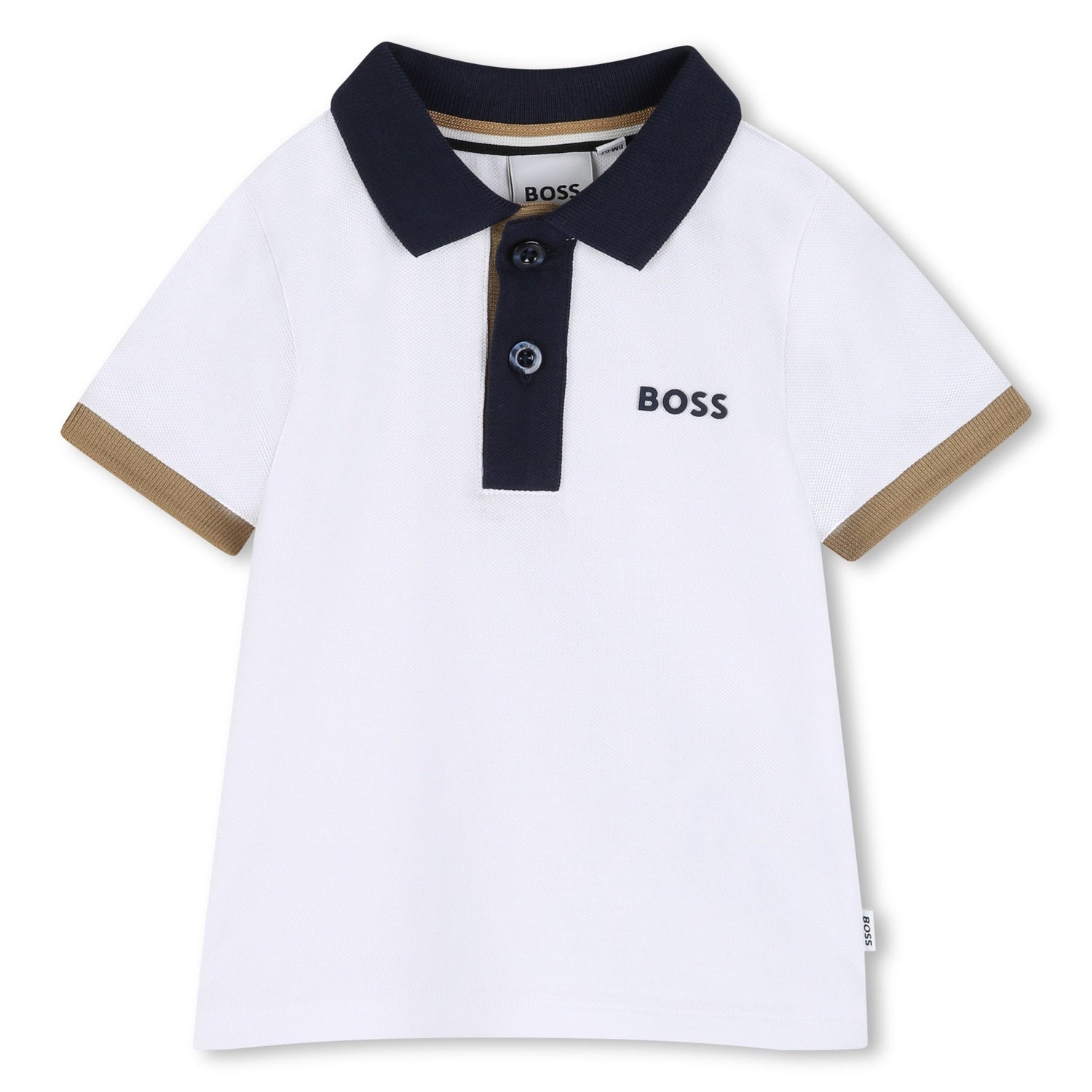 Polo Piqué Contraste Blanco