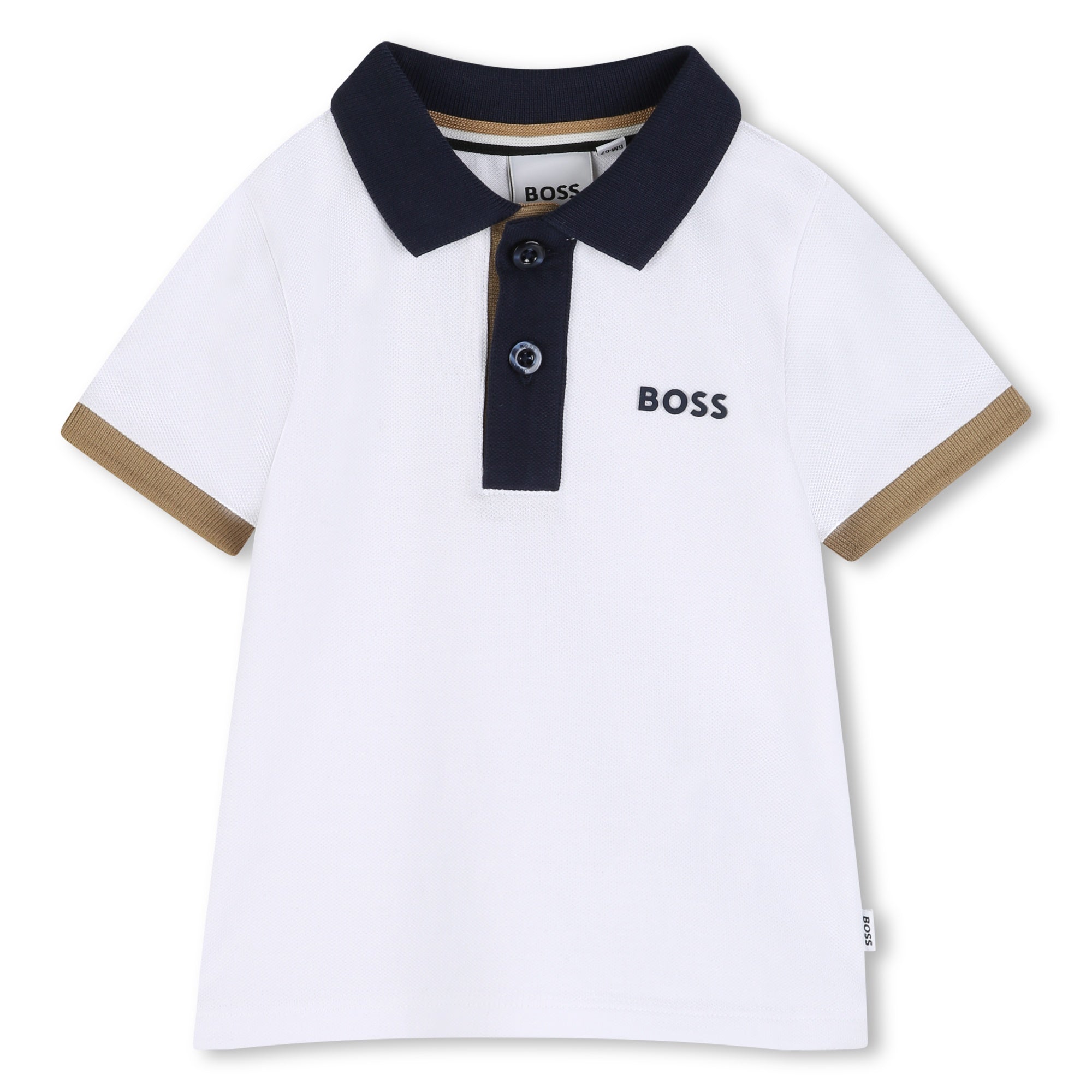 Polo Piqué Contraste Blanco