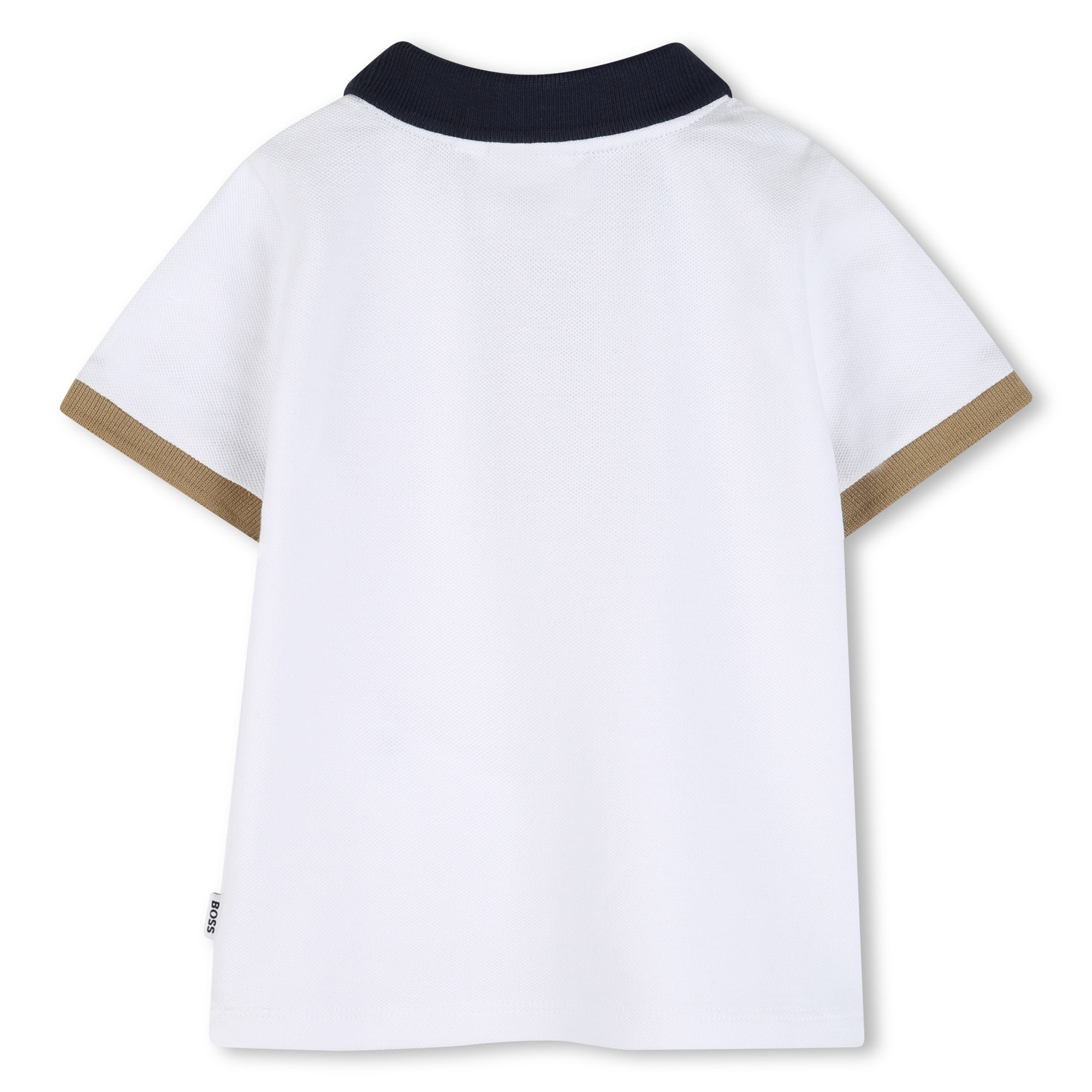 Polo Piqué Contraste Blanco