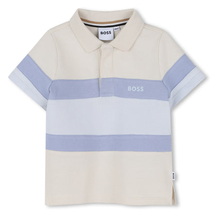 Polo Piqué Rayas Vainilla
