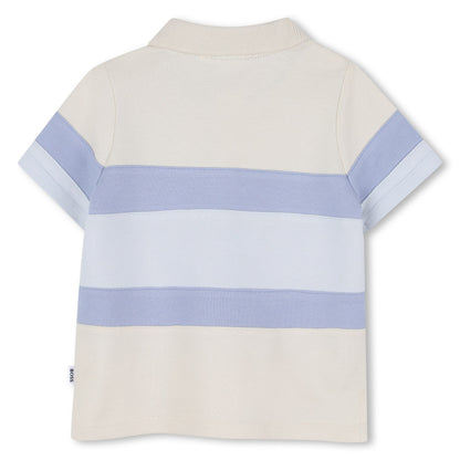 Polo Piqué Rayas Vainilla