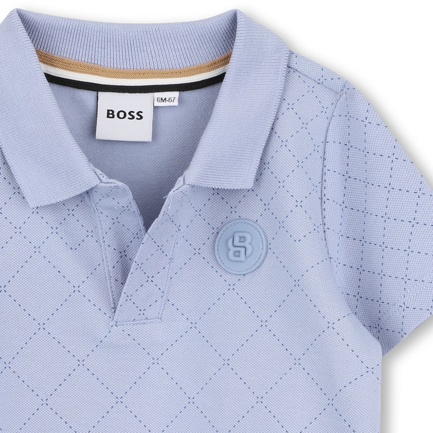 Polo Piqué Efecto Acolchado Double B Peltre