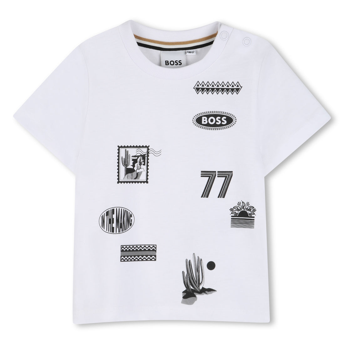 Camiseta Estampados Deportivos Blanca