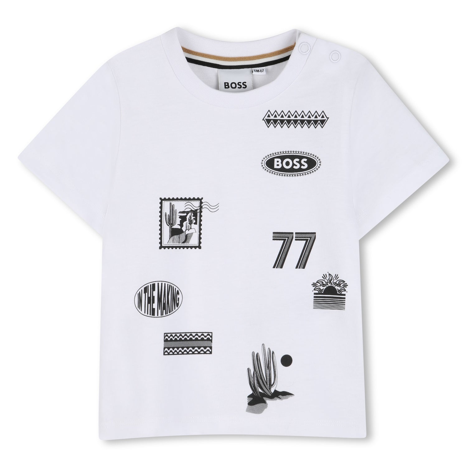 Camiseta Estampados Deportivos Blanca