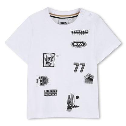 Camiseta Estampados Deportivos Blanca
