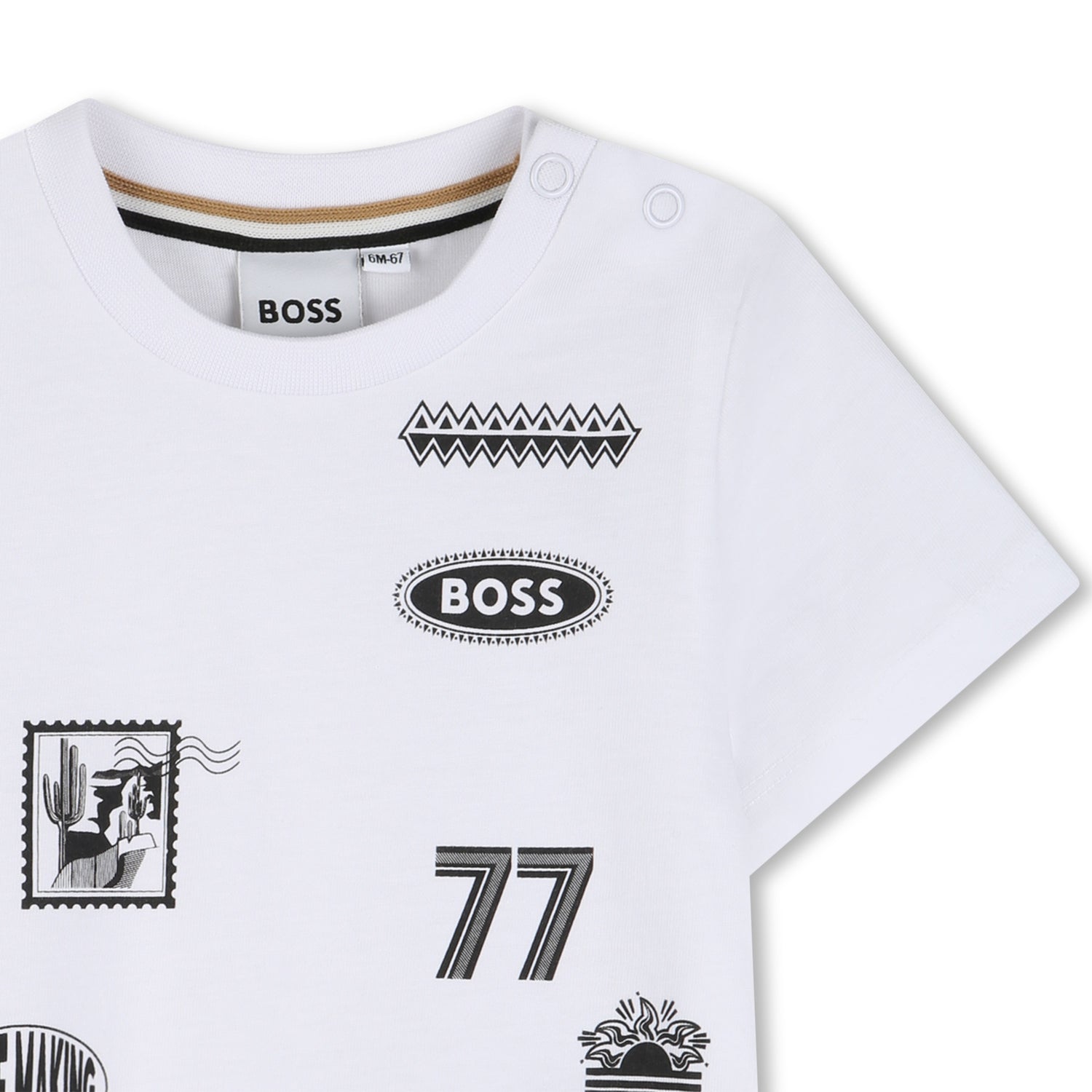 Camiseta Estampados Deportivos Blanca