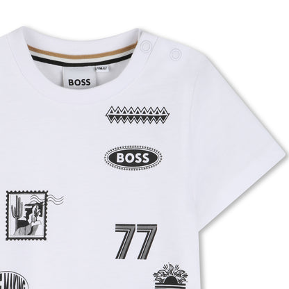 Camiseta Estampados Deportivos Blanca