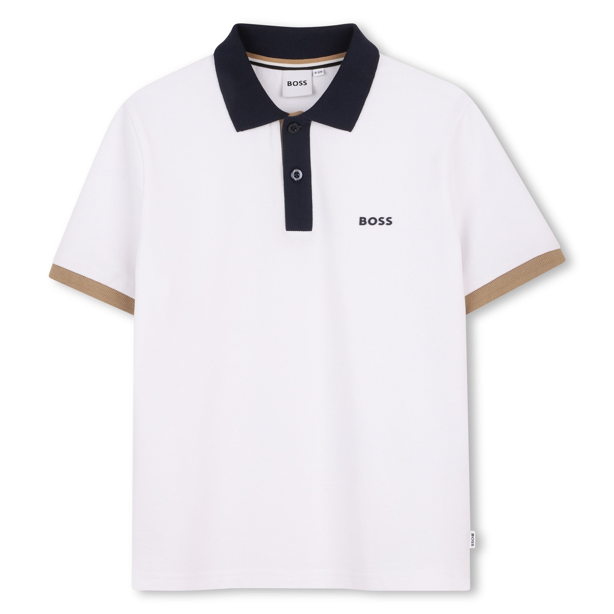 Polo Piqué Contrastes Blanco