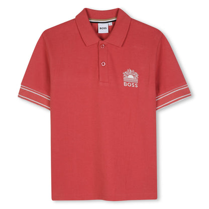 Polo Piqué Combinado Rosé