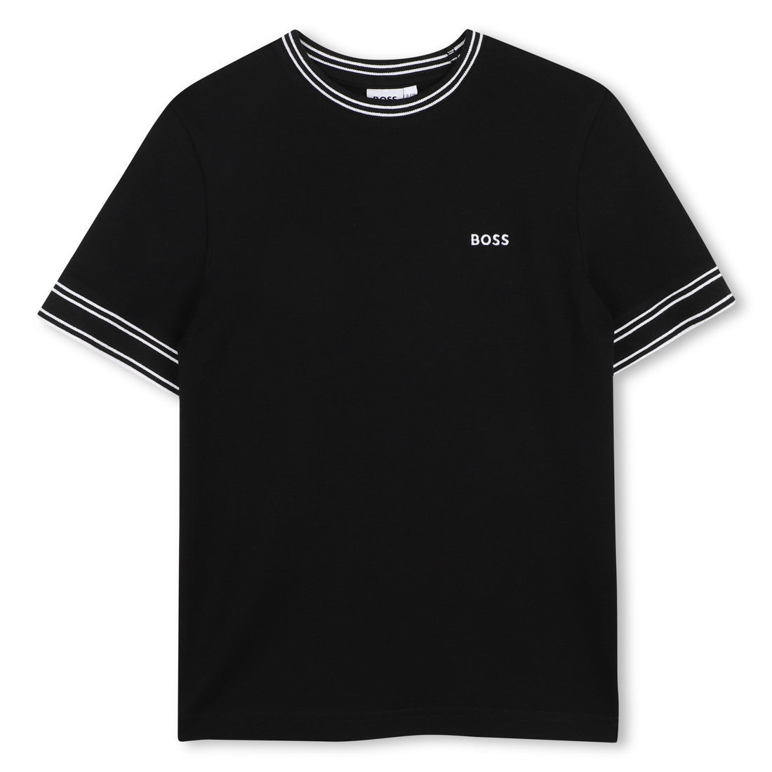 Camiseta Basics Piqué Franjas Blanca